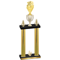 Double Gold Carbon Fiber Fourth Place Pickleball Trophy