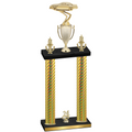 Double Gold Carbon Fiber Year Cars Trophy