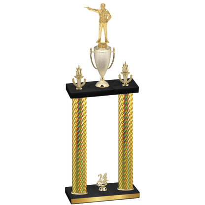 Double Gold Carbon Fiber Year Shooter Trophy