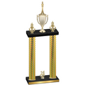 Double Gold Carbon Fiber Year Chess Trophy