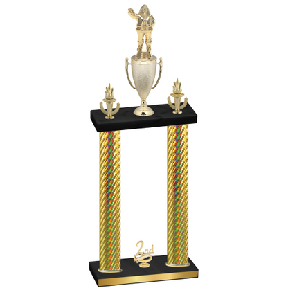 Double Gold Carbon Fiber Second Place Holiday Trophy