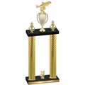 Double Gold Carbon Fiber Year Fishing Trophy