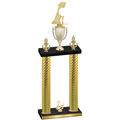Double Gold Carbon Fiber Second Place Golf Trophy