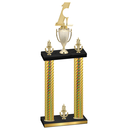 Double Gold Carbon Fiber Victory Golf Trophy