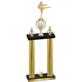 Double Gold Carbon Fiber First Place Karate Trophy