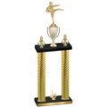 Double Gold Carbon Fiber First Place Karate Trophy