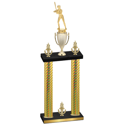Double Gold Carbon Fiber Victory Softball Trophy