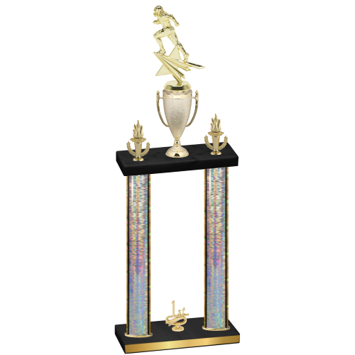Double Silver Glacier First Place Football Trophy