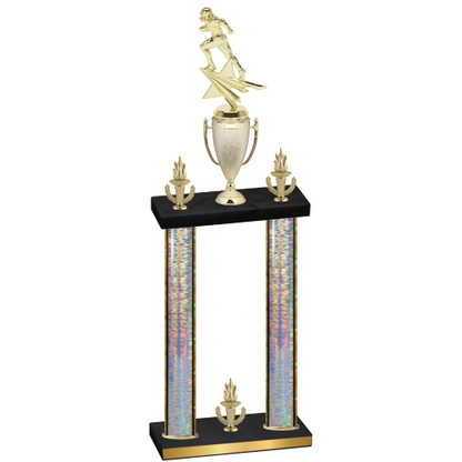 Double Silver Glacier Victory Football Trophy