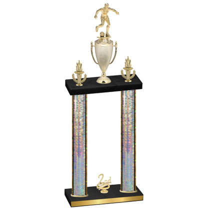 Double Silver Glacier Second Place Soccer Trophy