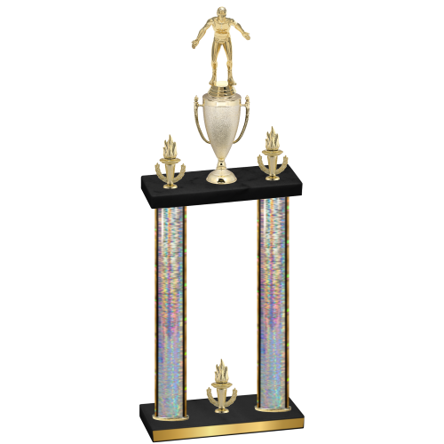 Double Silver Glacier Victory Wrestling Trophy