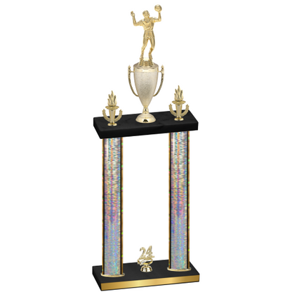Double Silver Glacier Year Volleyball Trophy