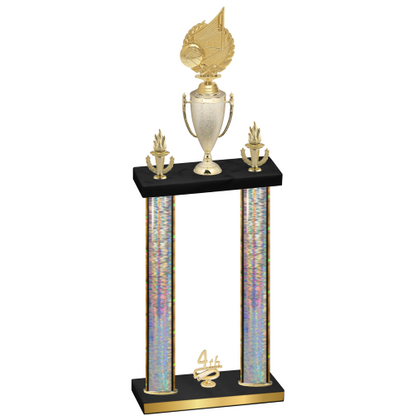 Double Silver Glacier Fourth Place Volleyball Trophy