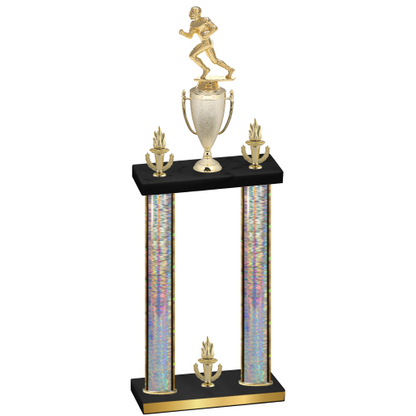 Double Silver Glacier Victory Football Trophy