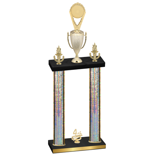Double Silver Glacier Fourth Place Insert Trophy
