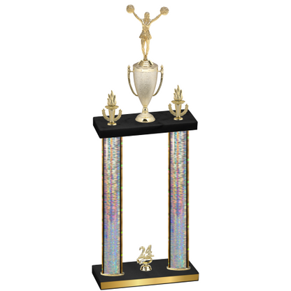 Double Silver Glacier Year Cheerleading Trophy