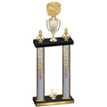 Double Silver Glacier Third Place Cheerleading Trophy