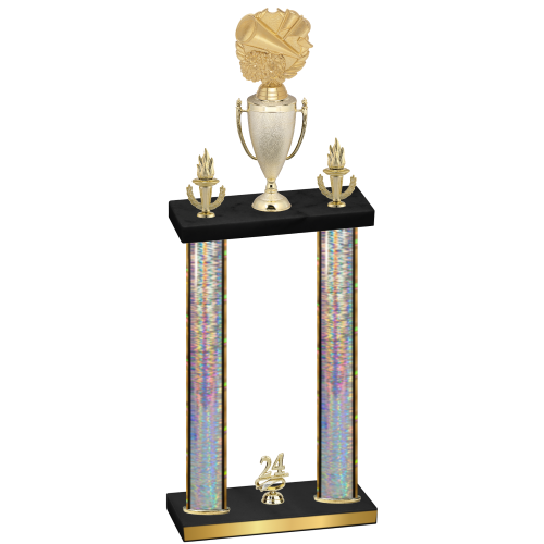 Double Silver Glacier Year Cheerleading Trophy