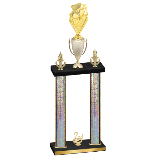 Double Silver Glacier Second Place Pickleball Trophy