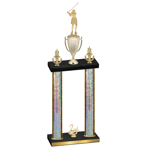 Double Silver Glacier Second Place Golf Trophy