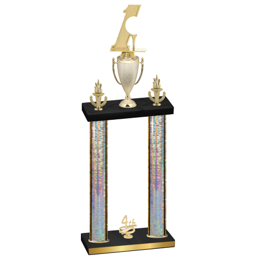Double Silver Glacier Fourth Place Golf Trophy