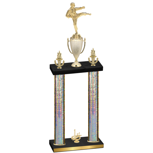 Double Silver Glacier First Place Karate Trophy