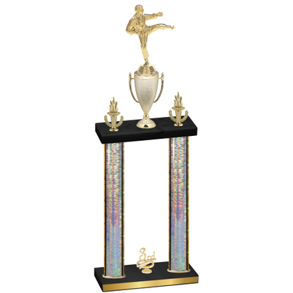 Double Silver Glacier Third Place Karate Trophy