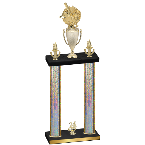 Double Silver Glacier Year Baseball Trophy