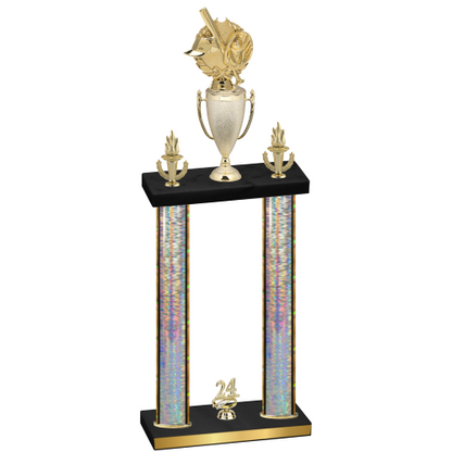 Double Silver Glacier Year Baseball Trophy
