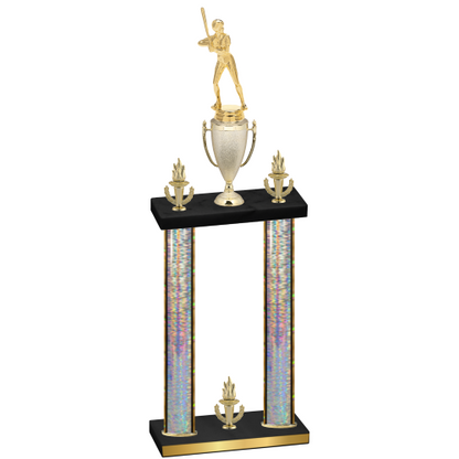 Double Silver Glacier Victory Softball Trophy