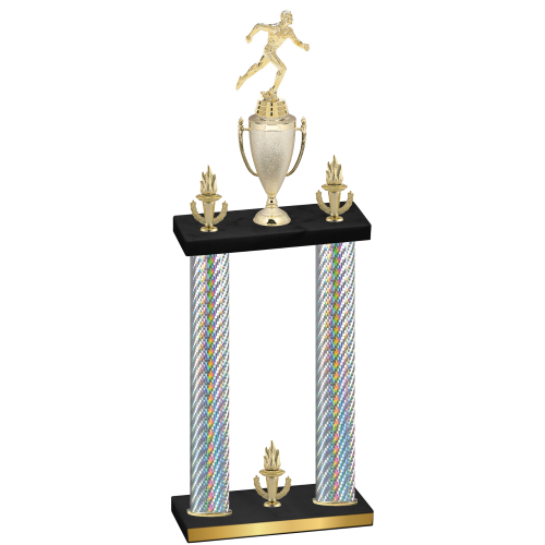 Double Silver Carbon Fiber Victory Running Trophy
