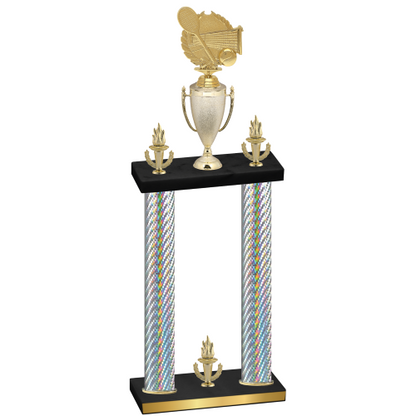 Double Silver Carbon Fiber Victory Tennis Trophy