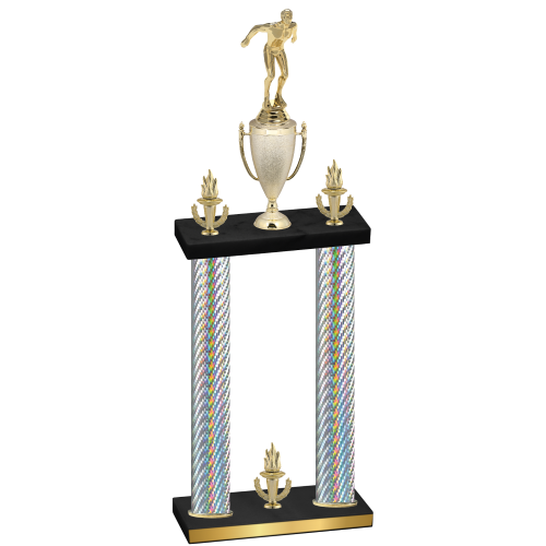 Double Silver Carbon Fiber Victory Swimming Trophy
