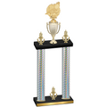 Double Silver Carbon Fiber Victory Swimming Trophy