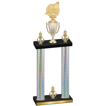 Double Silver Carbon Fiber Victory Swimming Trophy