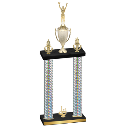 Double Silver Carbon Fiber First Place Victory Trophy