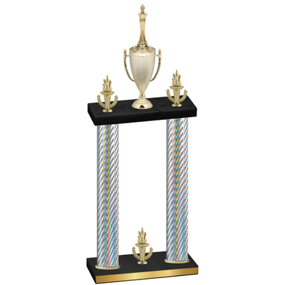 Double Silver Carbon Fiber Victory Chess Trophy