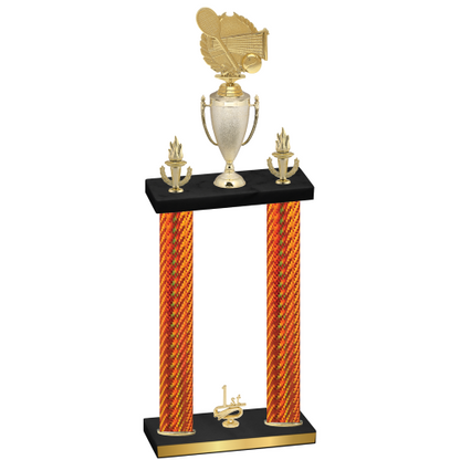 Double Orange Carbon Fiber First Place Tennis Trophy