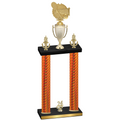 Double Orange Carbon Fiber Year Tennis Trophy