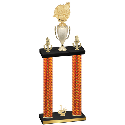 Double Orange Carbon Fiber First Place Swimming Trophy