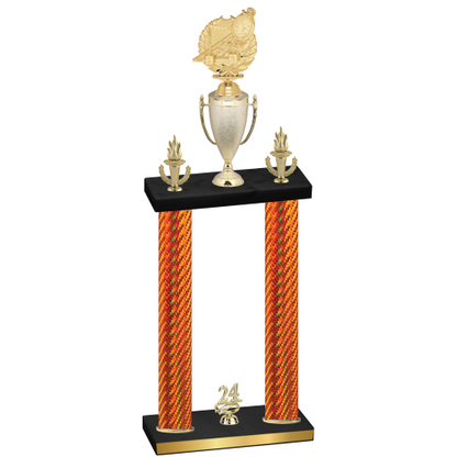 Double Orange Carbon Fiber Year Swimming Trophy
