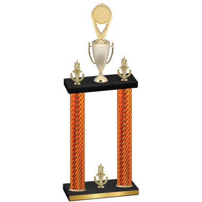 Double Orange Carbon Fiber Victory Insert Trophy