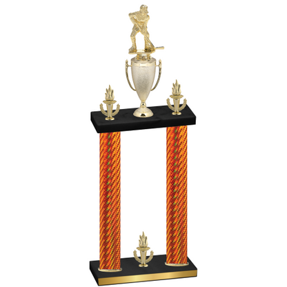 Double Orange Carbon Fiber Victory Hockey Trophy
