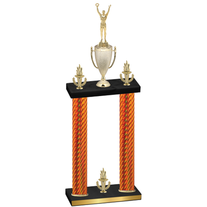 Double Orange Carbon Fiber Victory Victory Trophy
