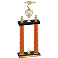 Double Orange Carbon Fiber Fourth Place Cars Trophy