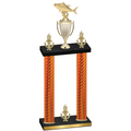Double Orange Carbon Fiber Victory Fishing Trophy