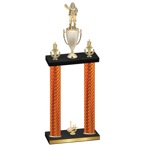 Double Orange Carbon Fiber First Place Holiday Trophy