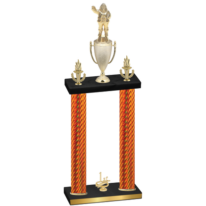 Double Orange Carbon Fiber First Place Holiday Trophy