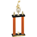 Double Orange Carbon Fiber Third Place Golf Trophy