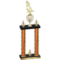 Double Orange Glacier Victory Football Trophy